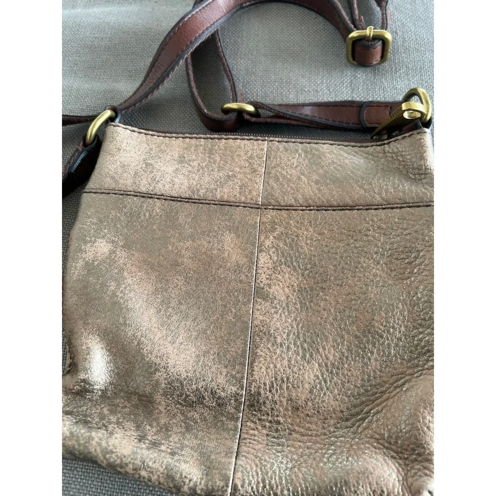 Fossil Crossbody Copper Tone Bag Brass Hardware
